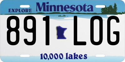 MN license plate 891LOG