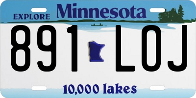 MN license plate 891LOJ