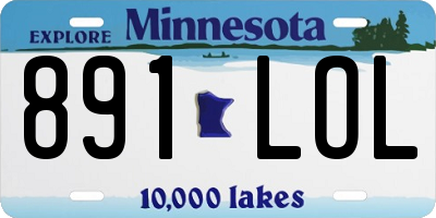 MN license plate 891LOL