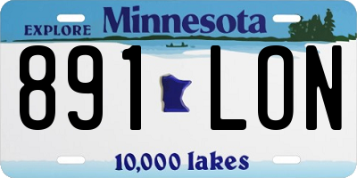 MN license plate 891LON