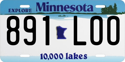 MN license plate 891LOO