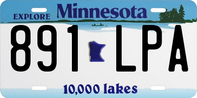 MN license plate 891LPA