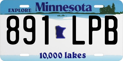 MN license plate 891LPB