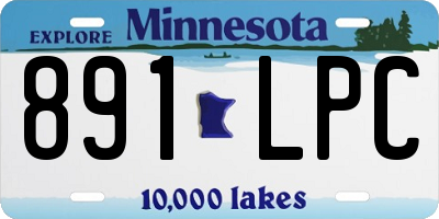 MN license plate 891LPC