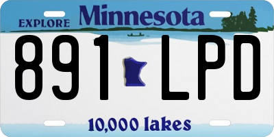 MN license plate 891LPD
