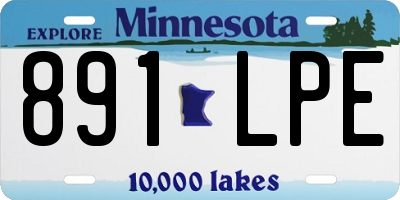MN license plate 891LPE