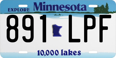 MN license plate 891LPF