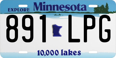 MN license plate 891LPG