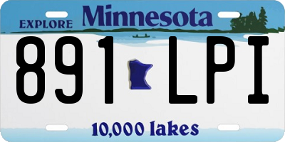 MN license plate 891LPI