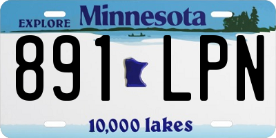 MN license plate 891LPN