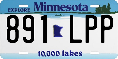 MN license plate 891LPP