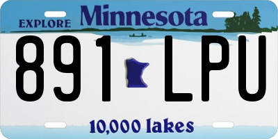 MN license plate 891LPU