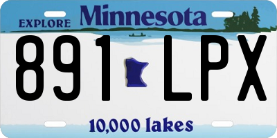 MN license plate 891LPX