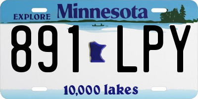 MN license plate 891LPY