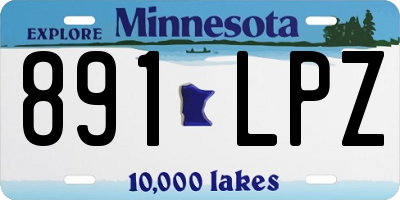 MN license plate 891LPZ