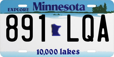 MN license plate 891LQA
