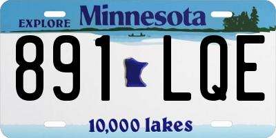 MN license plate 891LQE