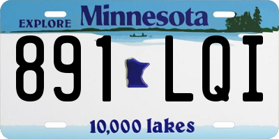 MN license plate 891LQI
