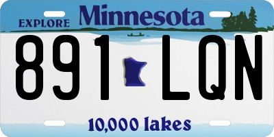 MN license plate 891LQN