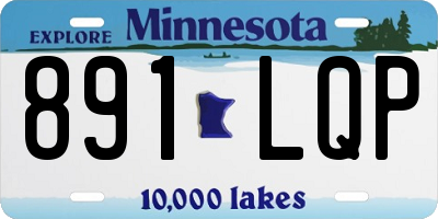 MN license plate 891LQP