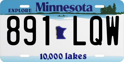 MN license plate 891LQW