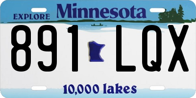 MN license plate 891LQX