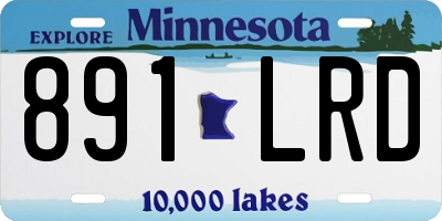 MN license plate 891LRD