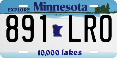 MN license plate 891LRO
