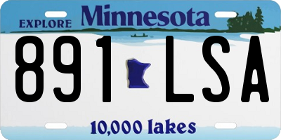 MN license plate 891LSA