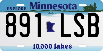 MN license plate 891LSB