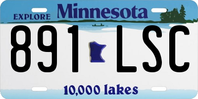 MN license plate 891LSC