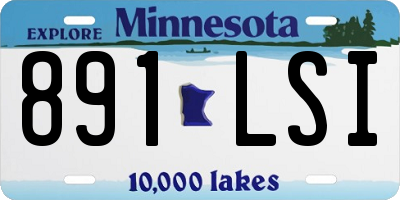MN license plate 891LSI