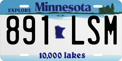 MN license plate 891LSM