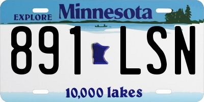 MN license plate 891LSN