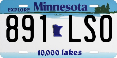 MN license plate 891LSO