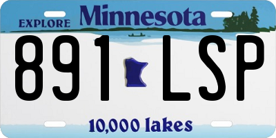 MN license plate 891LSP