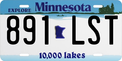 MN license plate 891LST