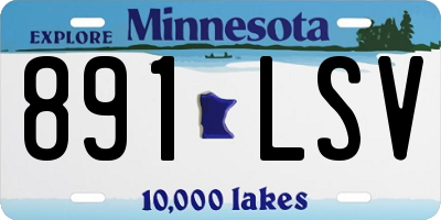 MN license plate 891LSV