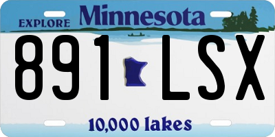 MN license plate 891LSX