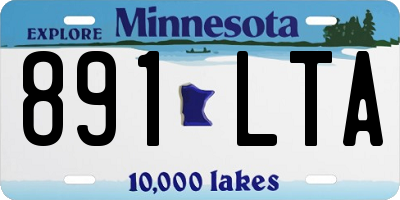 MN license plate 891LTA