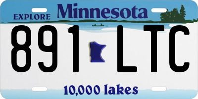 MN license plate 891LTC