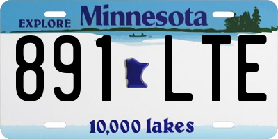 MN license plate 891LTE