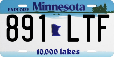 MN license plate 891LTF