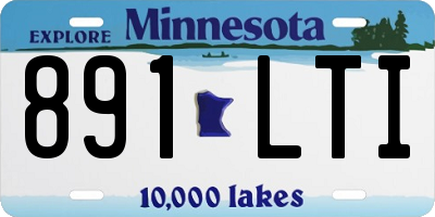 MN license plate 891LTI