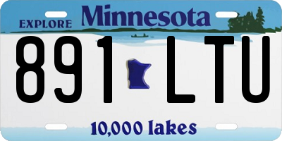 MN license plate 891LTU