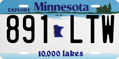 MN license plate 891LTW