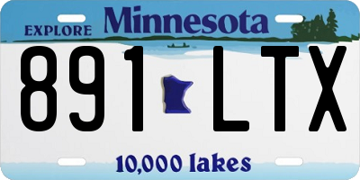 MN license plate 891LTX