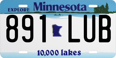 MN license plate 891LUB