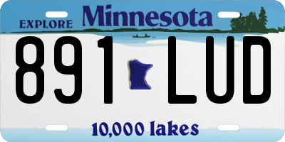 MN license plate 891LUD