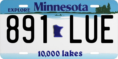 MN license plate 891LUE